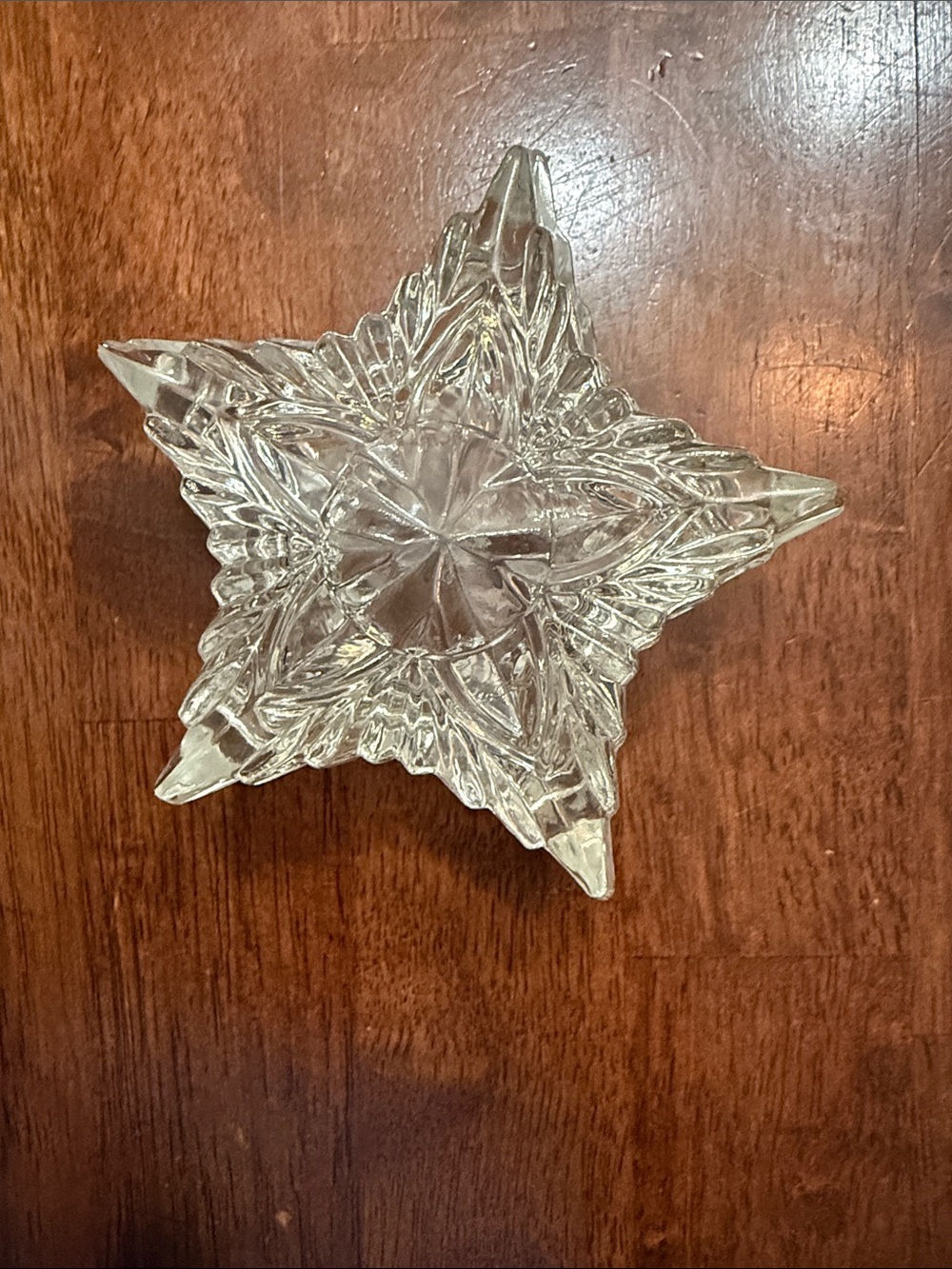 Crystal star glass trinket box elegant